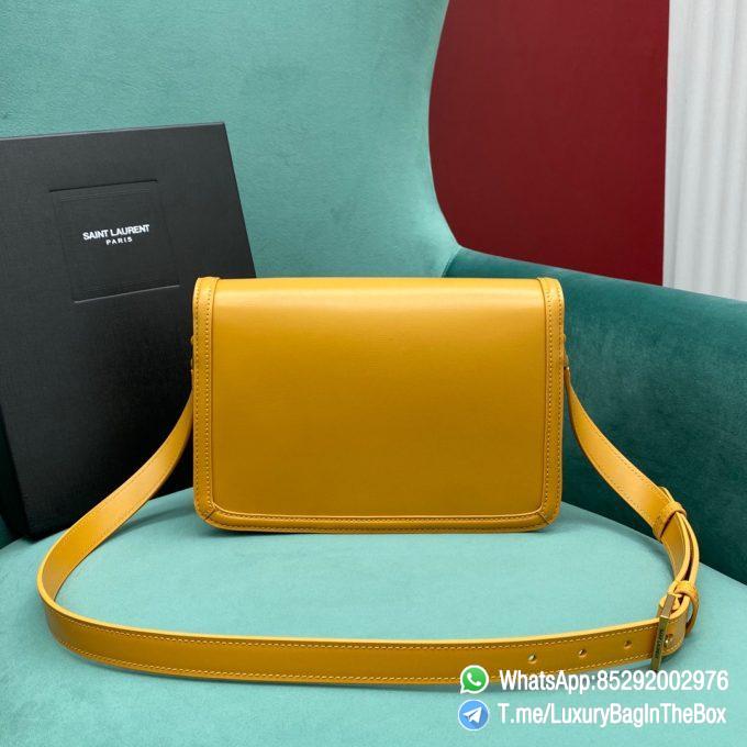 Best Quality Clone YSL Solferino Medium Satchel Bag Honey Yellow In Box Saint Laurent Leather with Front Flap Bronze Metal Hardware Metal YSL Initials Closure SKU 634305 03