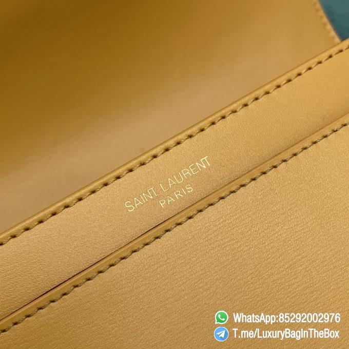 Best Quality Clone YSL Solferino Medium Satchel Bag Honey Yellow In Box Saint Laurent Leather with Front Flap Bronze Metal Hardware Metal YSL Initials Closure SKU 634305 07