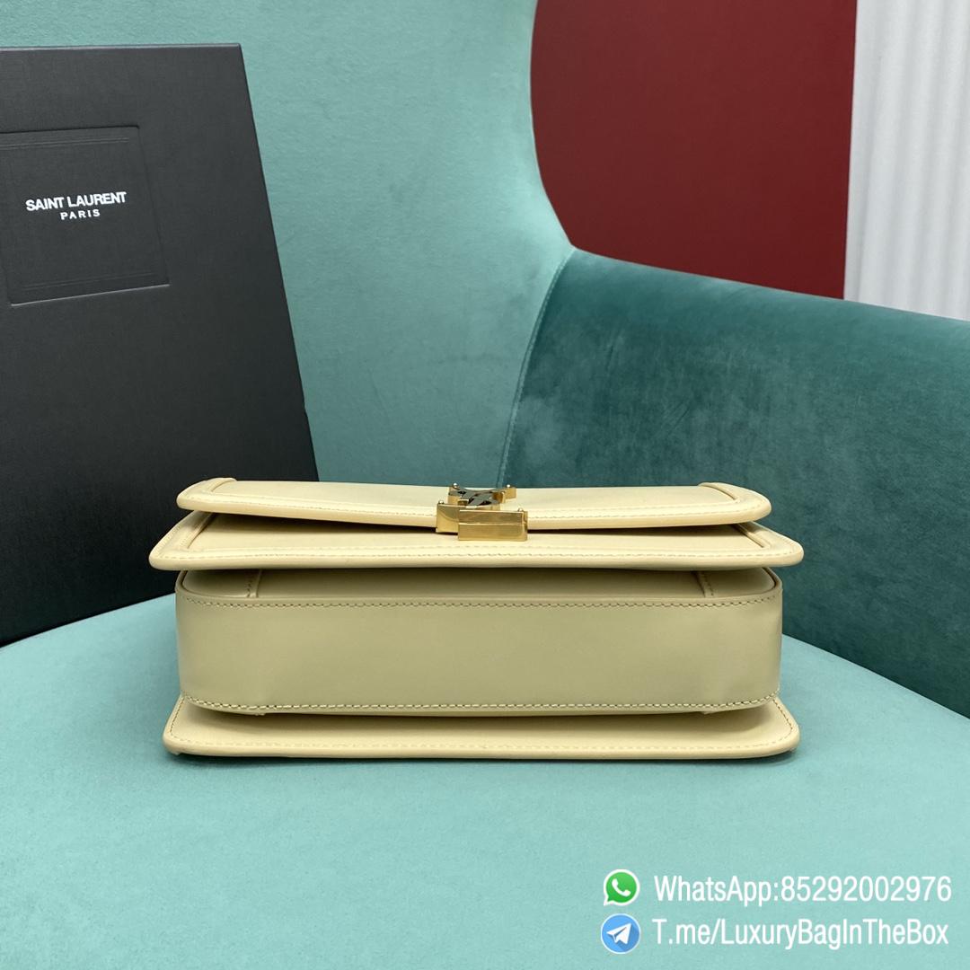 Best Quality Clone YSL Solferino Medium Satchel Bag Light Goldenrod Yellow In Box Saint Laurent Leather with Front Flap Bronze Metal Hardware Metal YSL Initials Closure SKU 634305 04