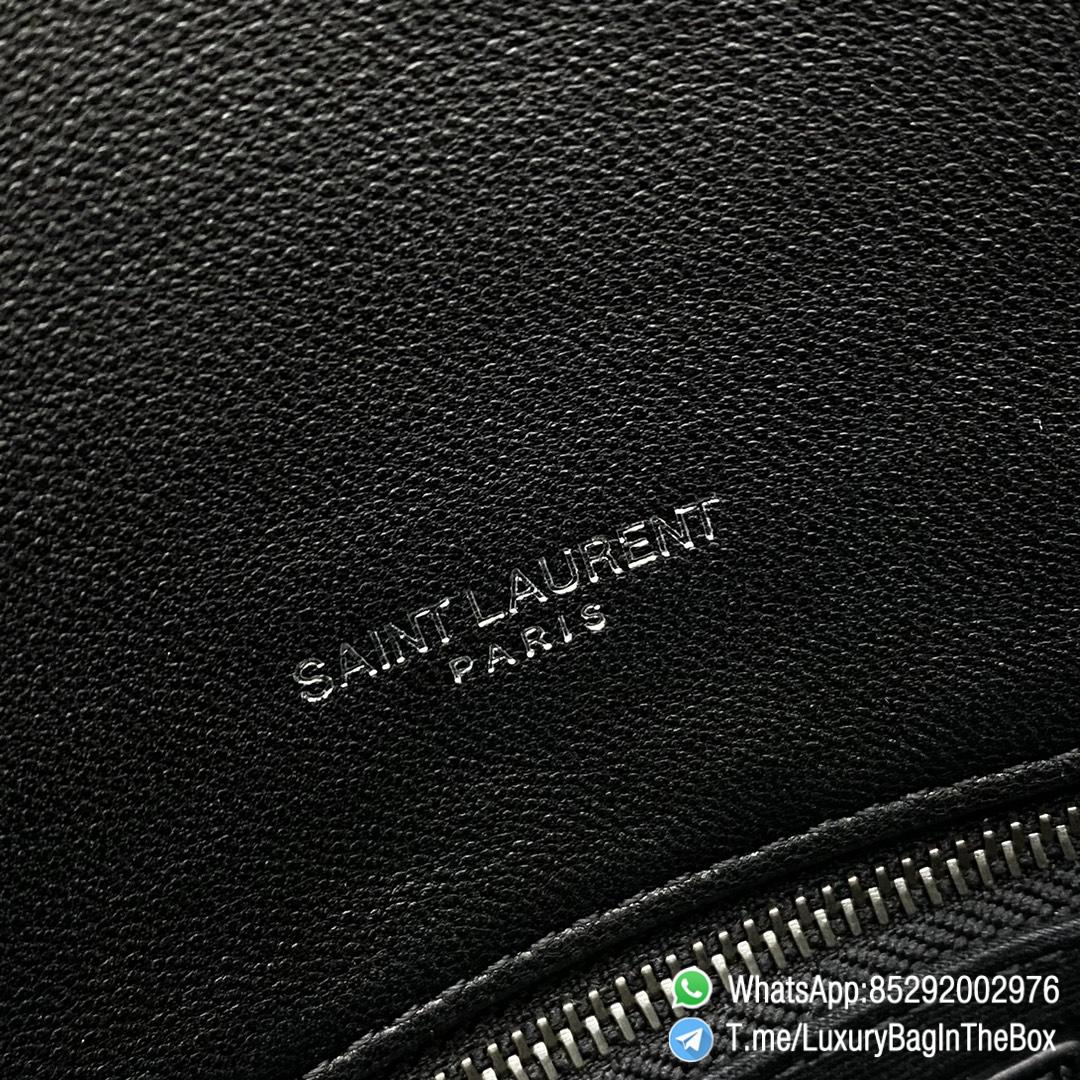 Best Replica YSL Puffer Medium Bag Black In Quilted Lambskin with Silver Handware Metal YSL Initials and Chain Leather Strap SKU 5774751EL001000 09