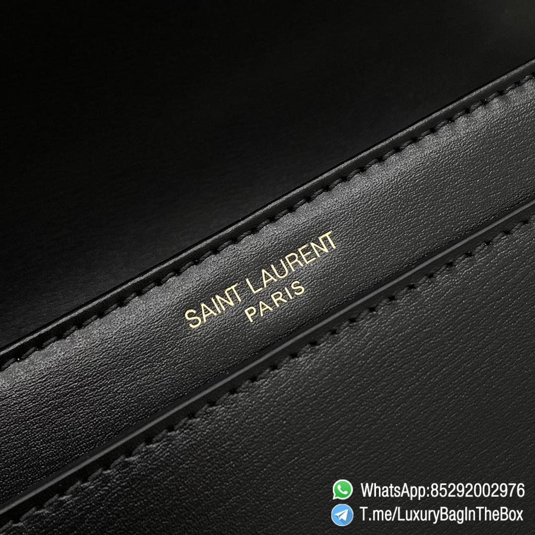 Best Replica YSL Solferino Medium Satchel Bag Black In Box Saint Laurent Leather with Front Flap Bronze Metal Hardware Metal YSL Initials Closure SKU 6343050SX0W1000 07