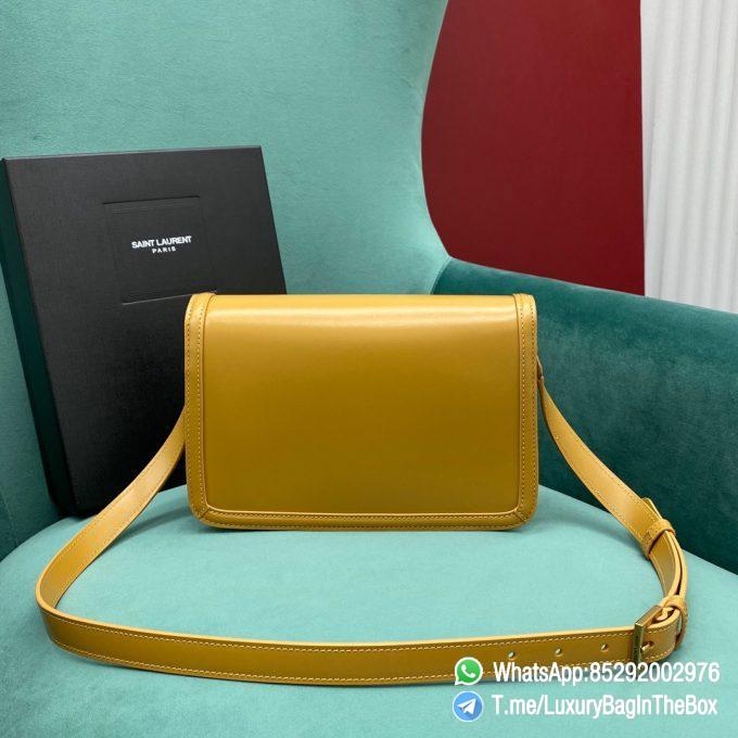 Top Quality Replica YSL Solferino Medium Satchel Bag Ginger Yellow In Box Saint Laurent Leather with Front Flap Bronze Metal Hardware Metal YSL Initials Closure SKU 634305 03