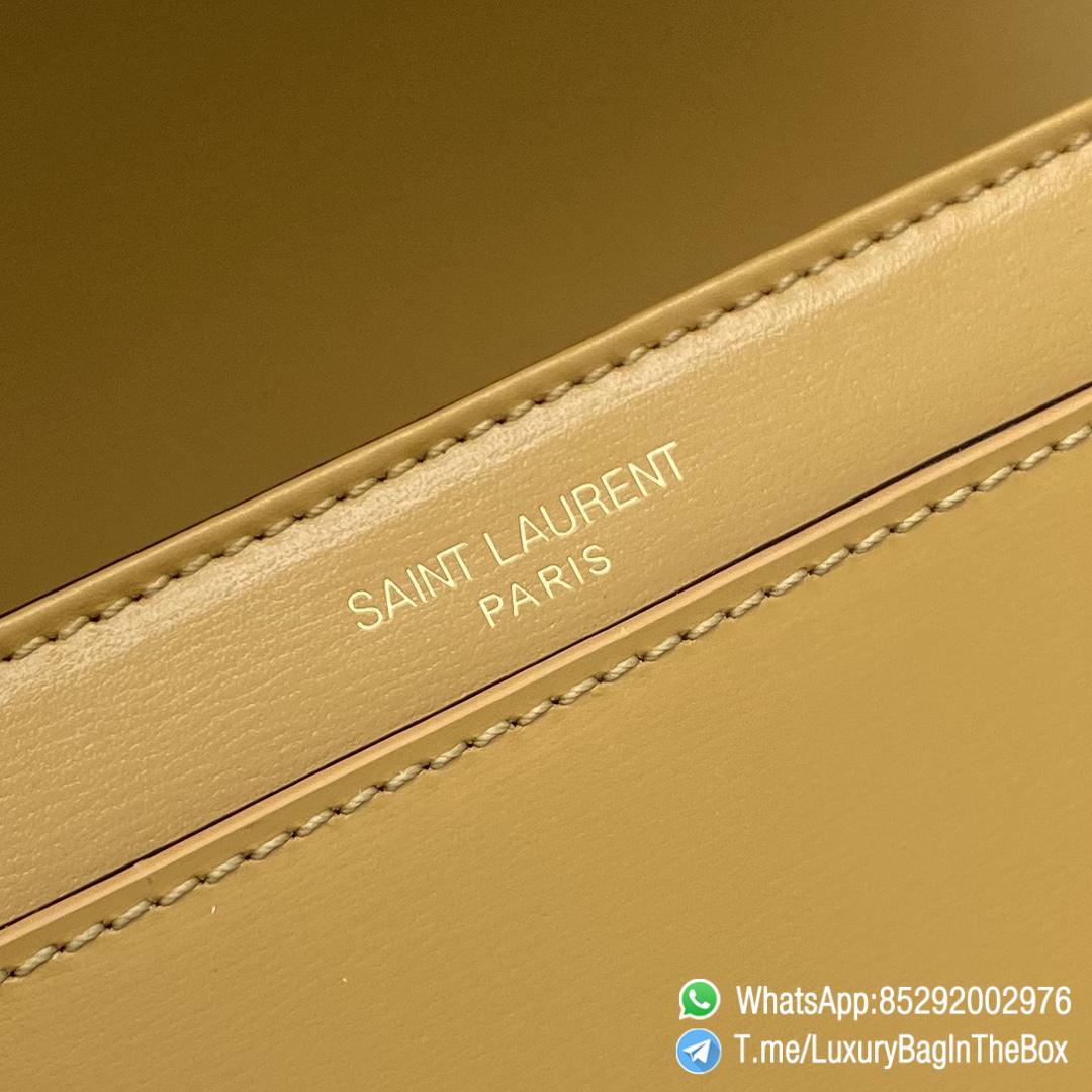 Top Quality Replica YSL Solferino Medium Satchel Bag Ginger Yellow In Box Saint Laurent Leather with Front Flap Bronze Metal Hardware Metal YSL Initials Closure SKU 634305 07