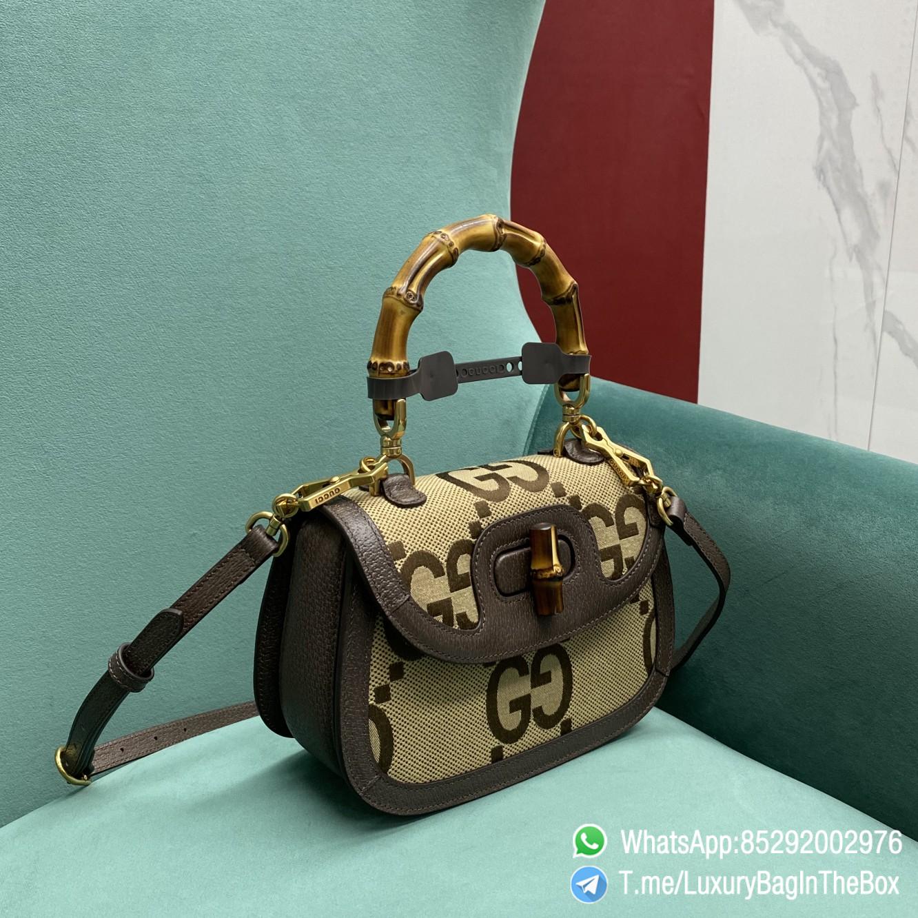 Top Quality Luxury Handbag Bamboo 1947 Jumbo GG Small Top Handle Bag SKU ‎675797 UKMDT 2570 03